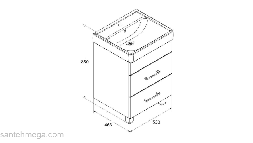 Тумба под раковину напольная IDDIS Custo CUS55W0i95. Фото