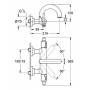 Термостатический смеситель для ванны GROHE Atrio Jota 34062000. Фото