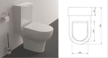 Унитаз напольный Vitra Zentrum 9012B003-7204. Фото