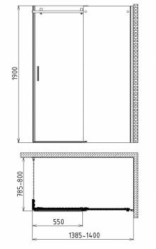 Душевой уголок GEMY Modern Gent S25121 R. Фото