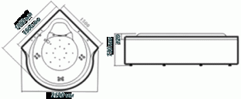 Акриловая ванна GEMY G9088 K. Фото