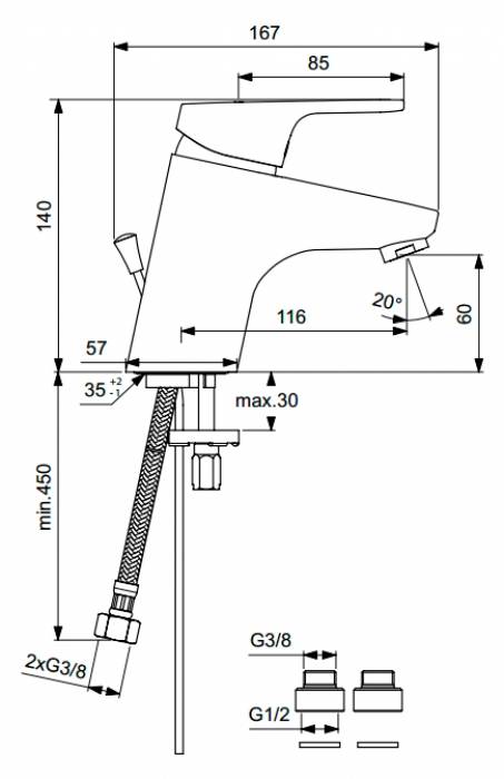 Смеситель для раковины VIDIMA Joy BA071AA. Фото
