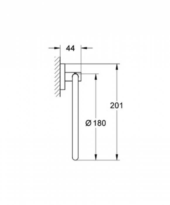 Полотенцедержатель GROHE Essentials 40365001 для ванной комнаты. Фото