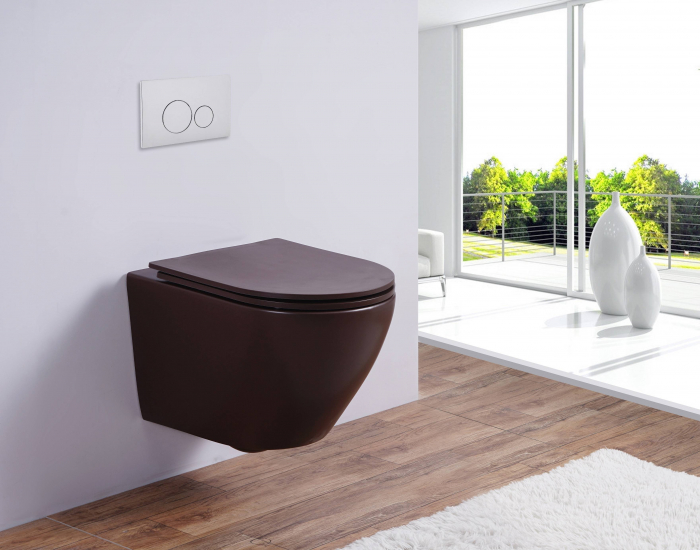 Унитаз подвесной ESBANO AZALEA (Matt Coffee). Фото