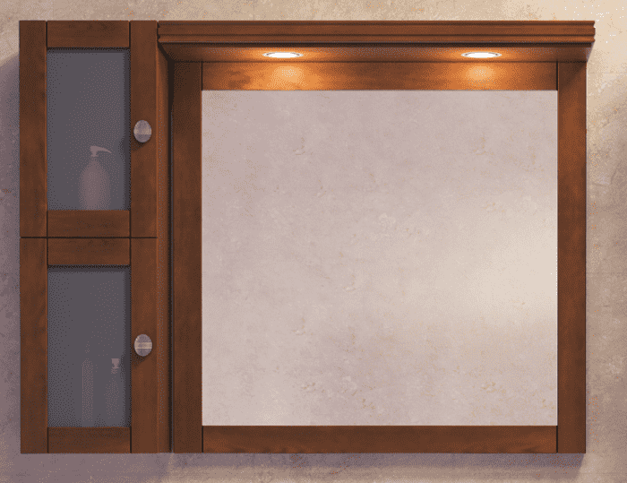 Зеркало с козырьком и подсветкой OPADIRIS Мираж 100. Фото