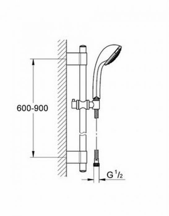Душевой гарнитур GROHE Relexa 28964000. Фото